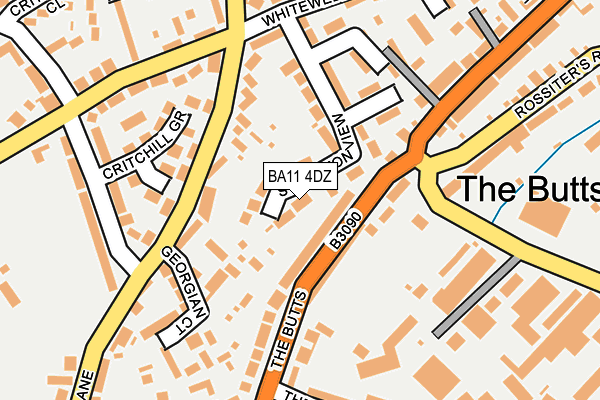 BA11 4DZ map - OS OpenMap – Local (Ordnance Survey)