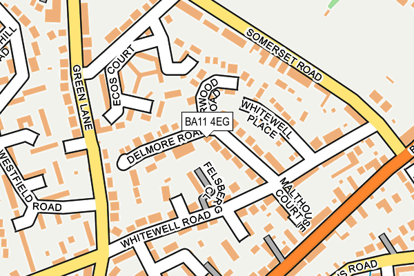 BA11 4EG map - OS OpenMap – Local (Ordnance Survey)