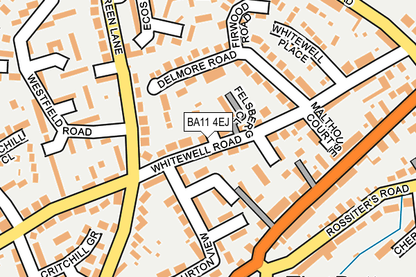 BA11 4EJ map - OS OpenMap – Local (Ordnance Survey)