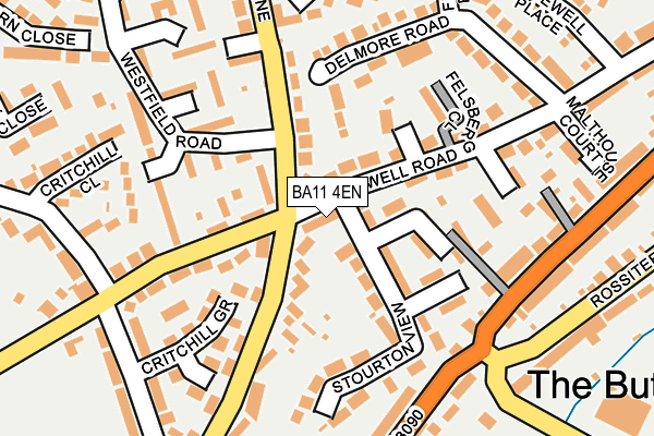 BA11 4EN map - OS OpenMap – Local (Ordnance Survey)