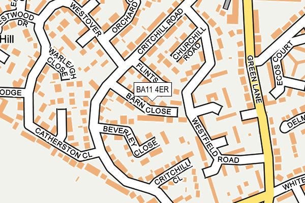 BA11 4ER map - OS OpenMap – Local (Ordnance Survey)