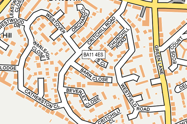 BA11 4ES map - OS OpenMap – Local (Ordnance Survey)