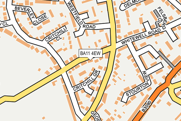 BA11 4EW map - OS OpenMap – Local (Ordnance Survey)