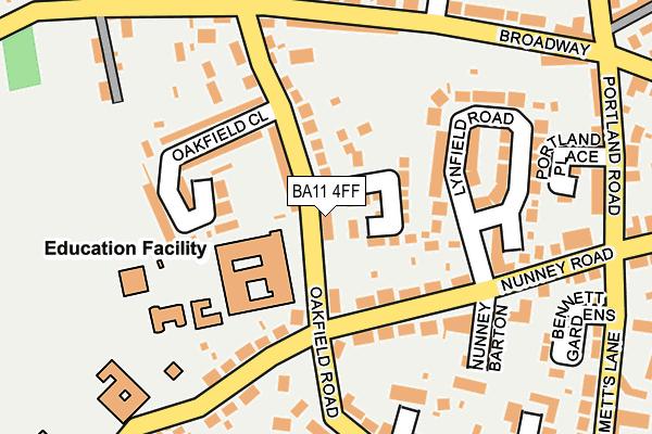 BA11 4FF map - OS OpenMap – Local (Ordnance Survey)