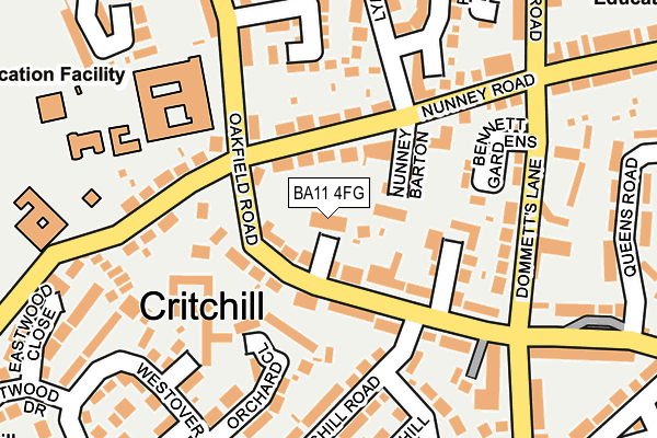 BA11 4FG map - OS OpenMap – Local (Ordnance Survey)