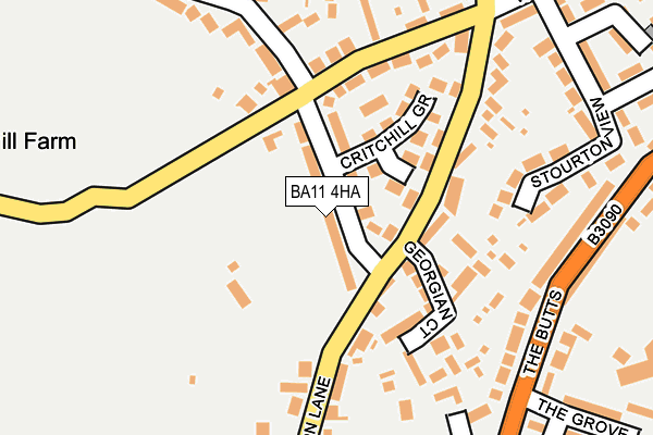 BA11 4HA map - OS OpenMap – Local (Ordnance Survey)