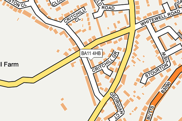 BA11 4HB map - OS OpenMap – Local (Ordnance Survey)