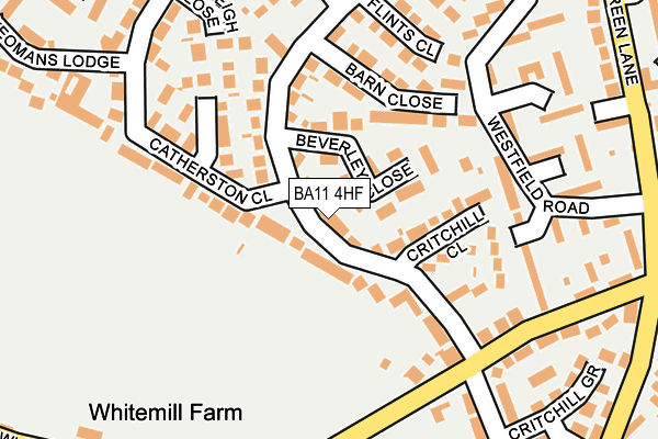 BA11 4HF map - OS OpenMap – Local (Ordnance Survey)