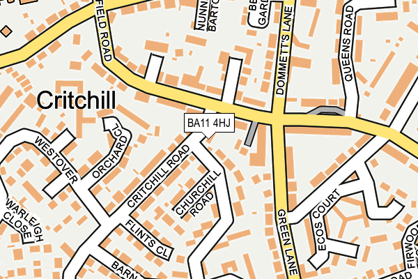BA11 4HJ map - OS OpenMap – Local (Ordnance Survey)