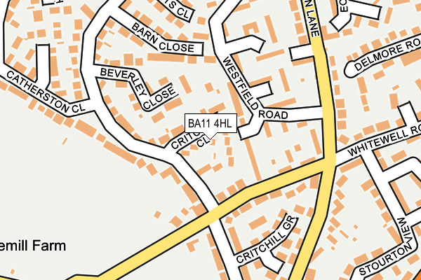 BA11 4HL map - OS OpenMap – Local (Ordnance Survey)