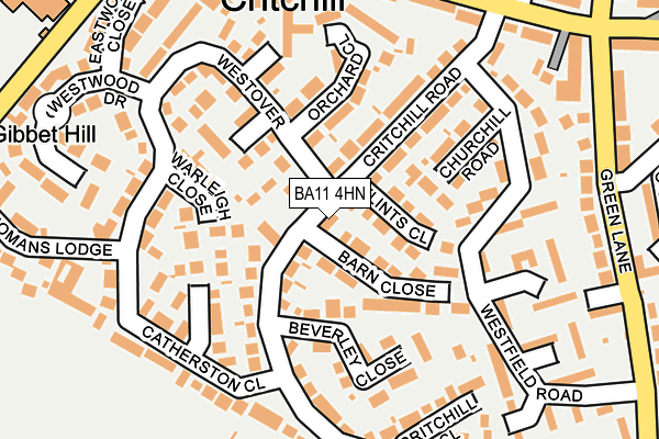 BA11 4HN map - OS OpenMap – Local (Ordnance Survey)