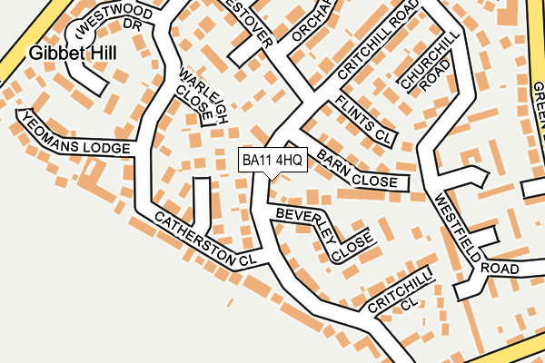 BA11 4HQ map - OS OpenMap – Local (Ordnance Survey)