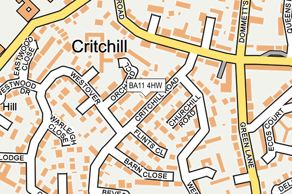 Map of 111 CRITCHILL ROAD LIMITED at local scale