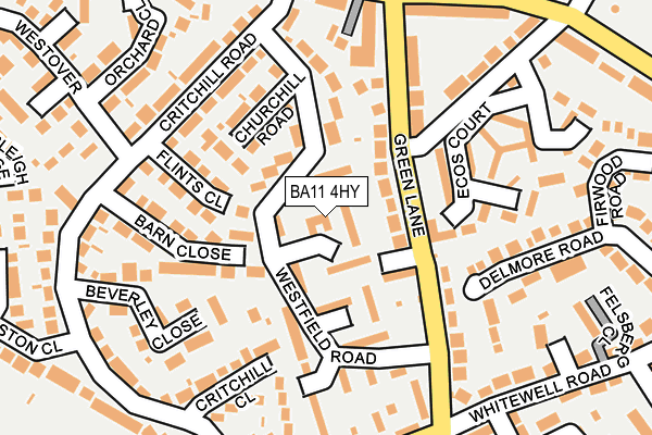 BA11 4HY map - OS OpenMap – Local (Ordnance Survey)