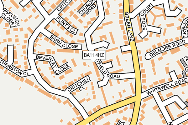 BA11 4HZ map - OS OpenMap – Local (Ordnance Survey)