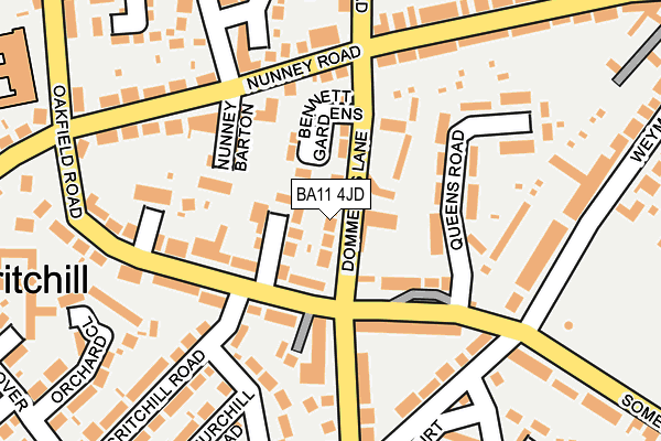 BA11 4JD map - OS OpenMap – Local (Ordnance Survey)