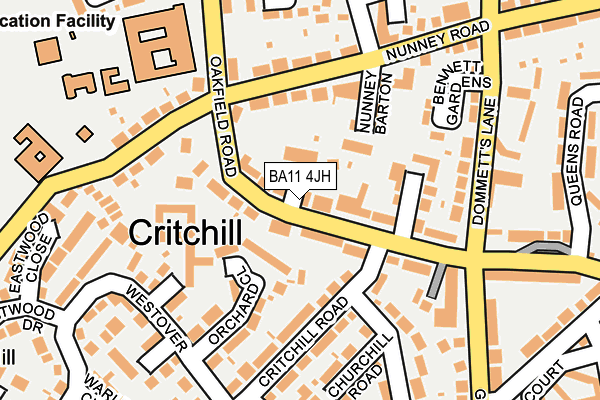 BA11 4JH map - OS OpenMap – Local (Ordnance Survey)