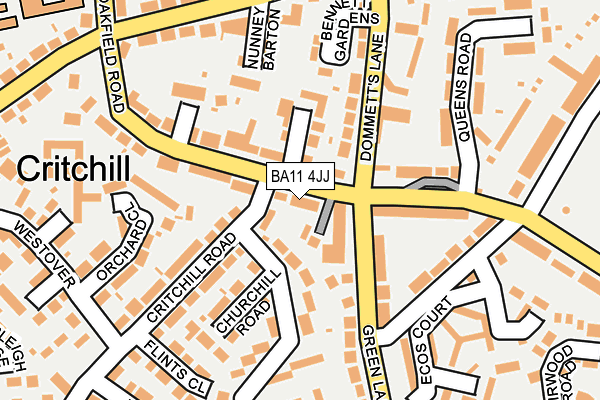 BA11 4JJ map - OS OpenMap – Local (Ordnance Survey)