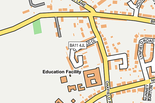 BA11 4JL map - OS OpenMap – Local (Ordnance Survey)
