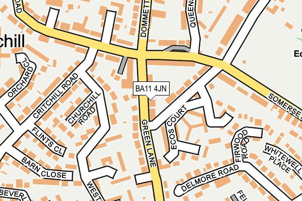 BA11 4JN map - OS OpenMap – Local (Ordnance Survey)