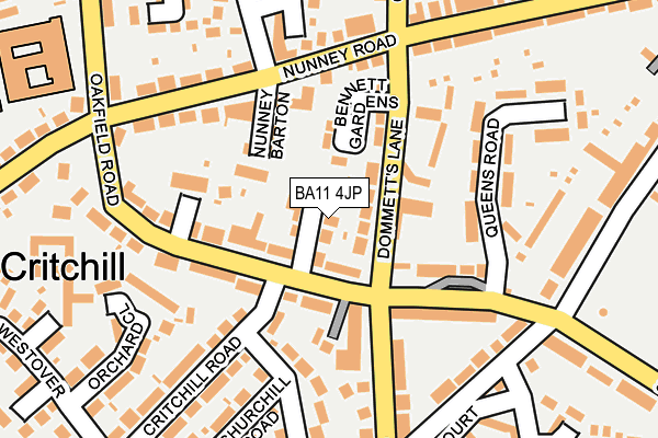 BA11 4JP map - OS OpenMap – Local (Ordnance Survey)