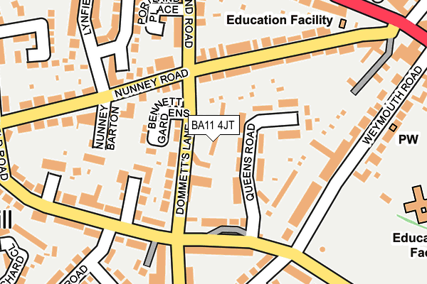 BA11 4JT map - OS OpenMap – Local (Ordnance Survey)