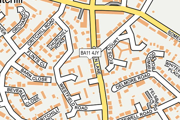 BA11 4JY map - OS OpenMap – Local (Ordnance Survey)