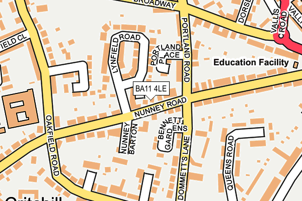 BA11 4LE map - OS OpenMap – Local (Ordnance Survey)