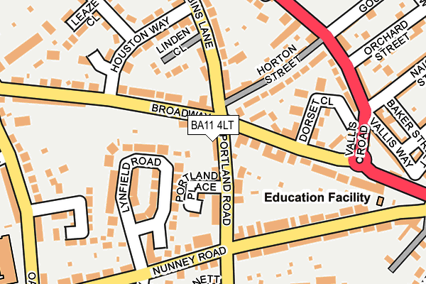 BA11 4LT map - OS OpenMap – Local (Ordnance Survey)