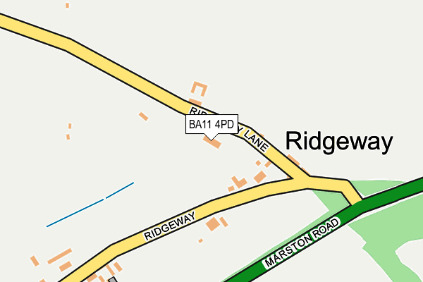 BA11 4PD map - OS OpenMap – Local (Ordnance Survey)