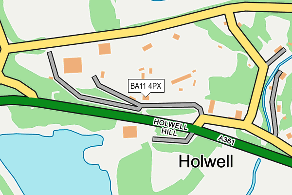 BA11 4PX map - OS OpenMap – Local (Ordnance Survey)