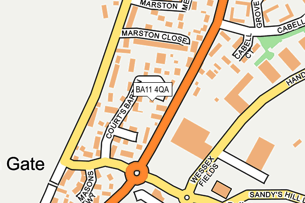 BA11 4QA map - OS OpenMap – Local (Ordnance Survey)