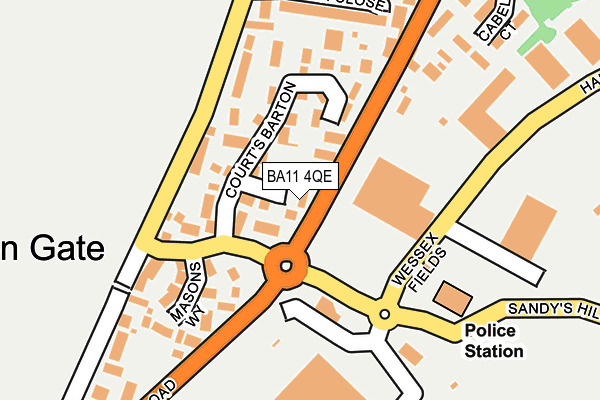 BA11 4QE map - OS OpenMap – Local (Ordnance Survey)