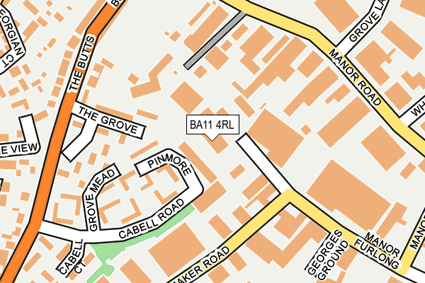 BA11 4RL map - OS OpenMap – Local (Ordnance Survey)