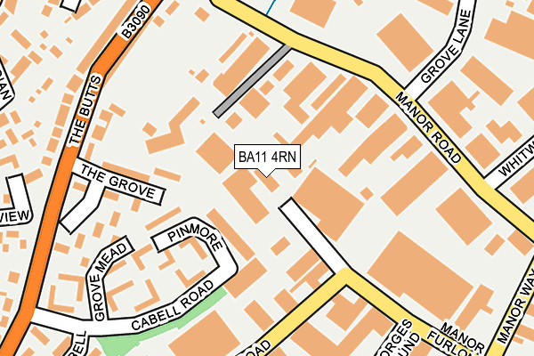 BA11 4RN map - OS OpenMap – Local (Ordnance Survey)