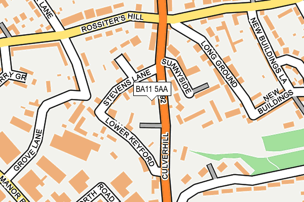 BA11 5AA map - OS OpenMap – Local (Ordnance Survey)