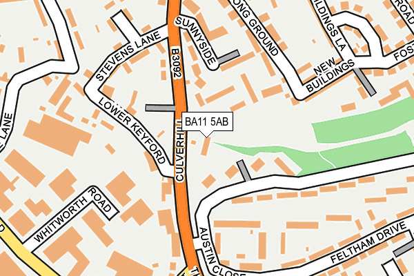 BA11 5AB map - OS OpenMap – Local (Ordnance Survey)