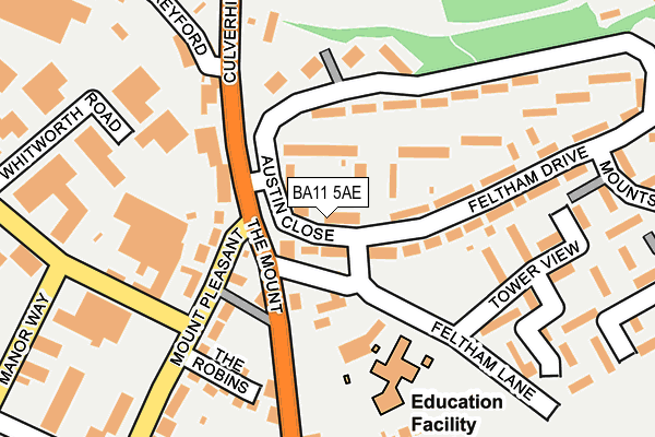 BA11 5AE map - OS OpenMap – Local (Ordnance Survey)