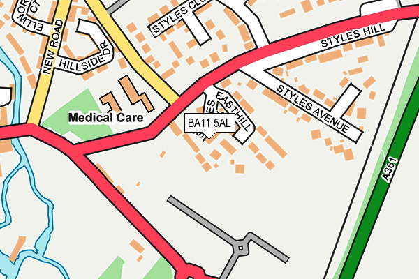 BA11 5AL map - OS OpenMap – Local (Ordnance Survey)