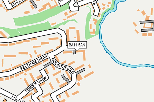 BA11 5AN map - OS OpenMap – Local (Ordnance Survey)