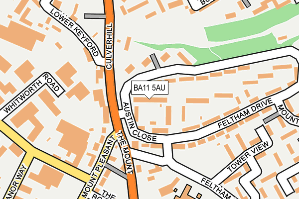 BA11 5AU map - OS OpenMap – Local (Ordnance Survey)