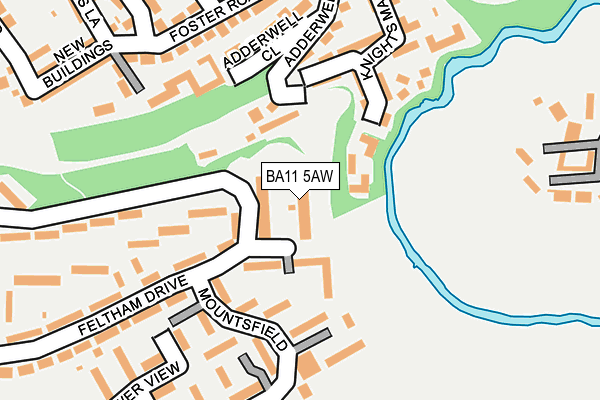 BA11 5AW map - OS OpenMap – Local (Ordnance Survey)