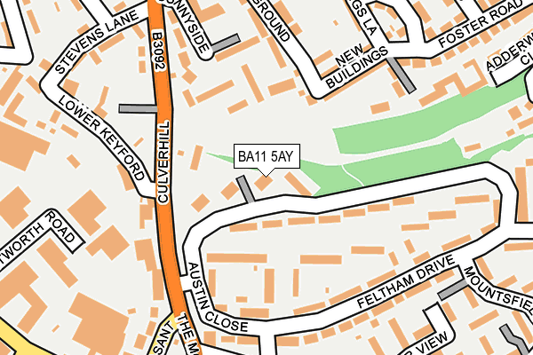 BA11 5AY map - OS OpenMap – Local (Ordnance Survey)