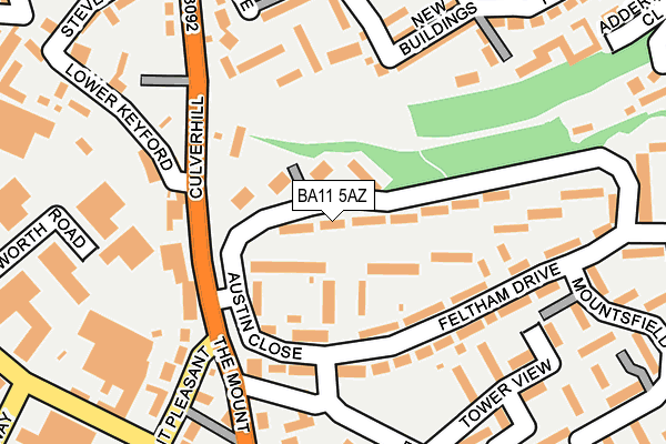 BA11 5AZ map - OS OpenMap – Local (Ordnance Survey)