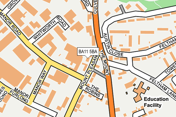 BA11 5BA map - OS OpenMap – Local (Ordnance Survey)