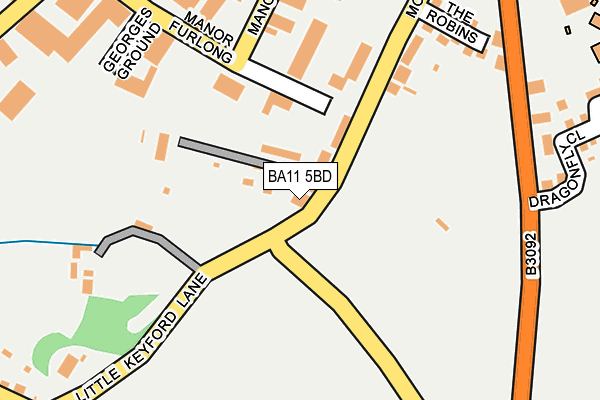 BA11 5BD map - OS OpenMap – Local (Ordnance Survey)