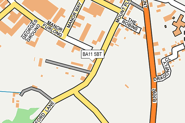 BA11 5BT map - OS OpenMap – Local (Ordnance Survey)