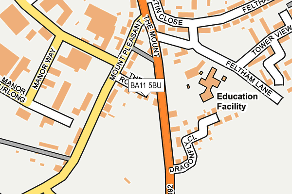 BA11 5BU map - OS OpenMap – Local (Ordnance Survey)