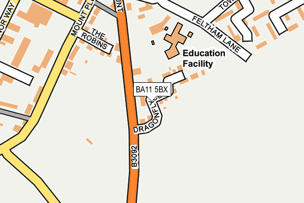 BA11 5BX map - OS OpenMap – Local (Ordnance Survey)