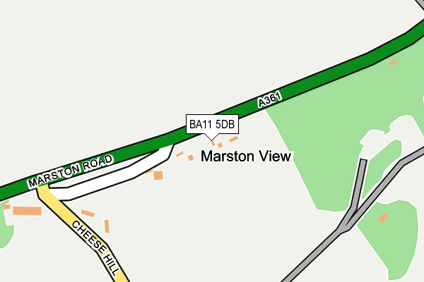 BA11 5DB map - OS OpenMap – Local (Ordnance Survey)